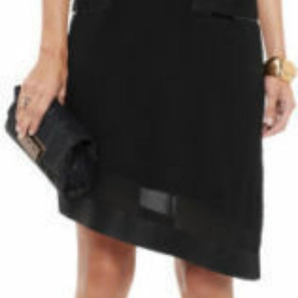 HELMUT LANG Appliqued Crepe Leather Dress - Picture 3 of 5